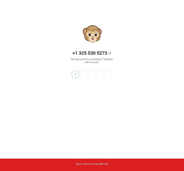 Telegram Login with SMS verification code